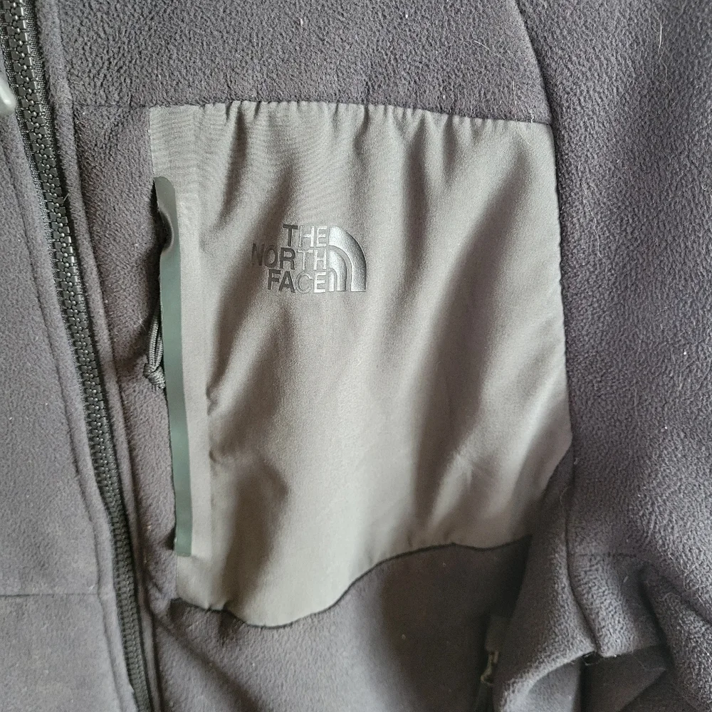 The North Face Jacket Full Zip Black Gray Sherpa Lined Men's Medium
